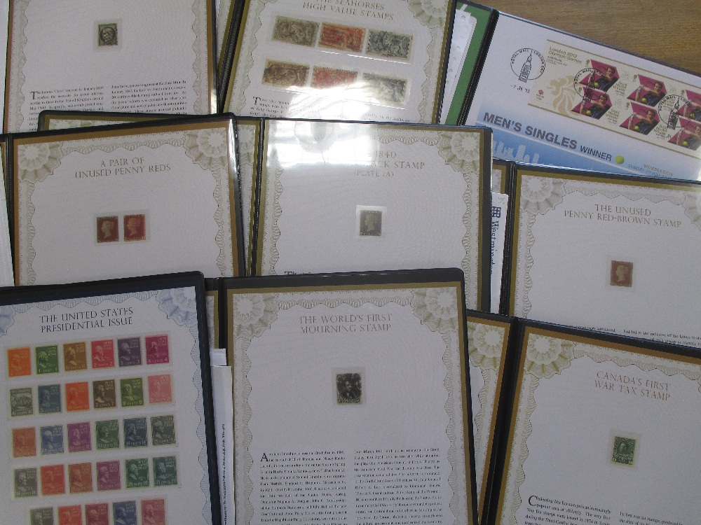 Westminster Collection Stamps, 18 albums, each with one stamp with