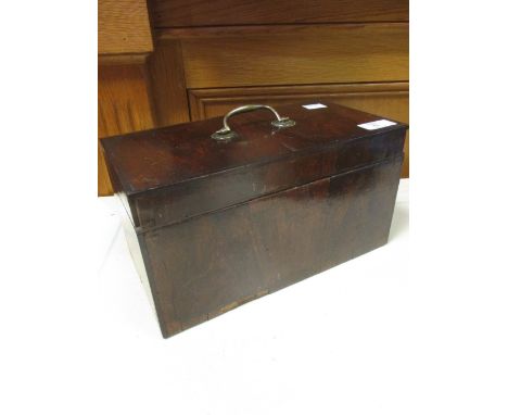 A Regency mahogany tea caddy with Cantonese scent bottles, together with red and white resin bottles  