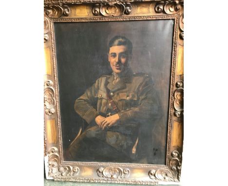 M Cohen (20th Century). Portrait of a First World War Officer, seated, signed lower right and dated '17, oil on canvas, 110 x