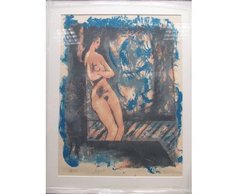 Renos Loizou (b.1948), 'FIGURE I' Lithograph printed in colours, signed and dated 84, inscribed with title and numbered, 75 x