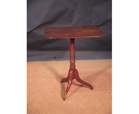 A Regency mahogany pedestal tripod table on turned column, 72 x 61cm  
