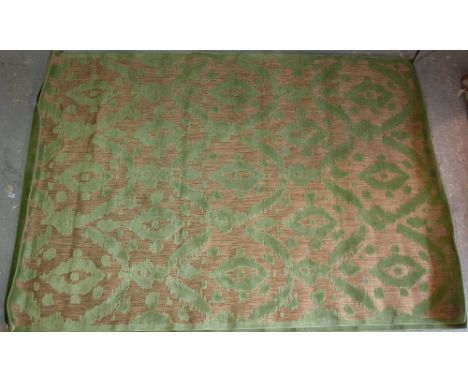 Feizy Rugs; two late 20th century light green patterned carpets, with green abstract pattern, 320cm x 222cm. (2) Provenance; 