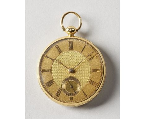 A FINE 18ct. GOLD OPEN-FACED POCKET CHRONOMETERBy James McCabe, London, No. 14424, hallmarked for London 1835The case with co