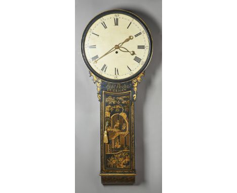 A GEORGE III CHINOISERIE DECORATED 'ACT OF PARLIAMENT' TIMEPIECEBy Robert Peake, Dereham, circa 1780The 23in. circular dial w