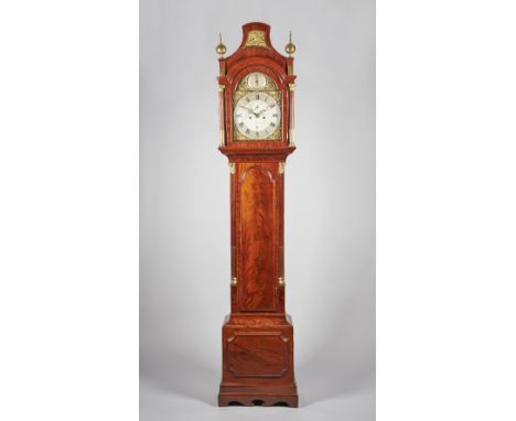 A FINE GEORGE III GILT-BRASS-MOUNTED MAHOGANY LONGCASE CLOCKBy George Jamison, London, circa 1790Surmounted by a pagoda pedim