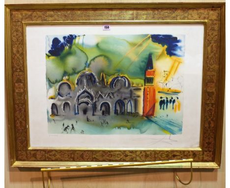 Salvador Dali (Spanish 1904-1989), Homage to Venice, colour lithograph, bears a pencil signature and numbered E374/450, 42cm 