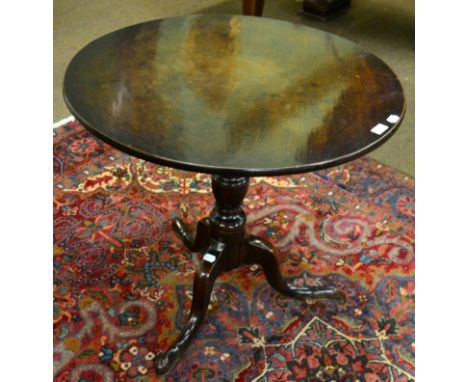 A George III mahogany tilt top tripod table 