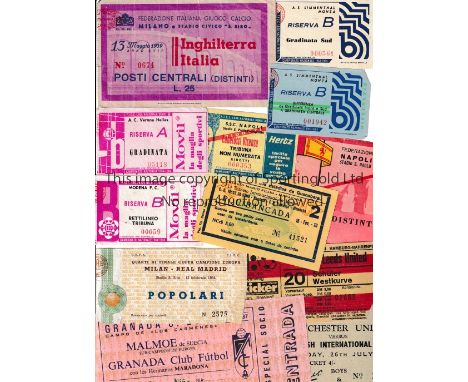 FOOTBALL TICKETS Collection of over 50 rare tickets, mostly football from the early 1960's to early 1970's but some earlier a