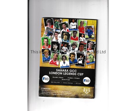 LEGENDS FOOTBALL AT FULHAM / ARSENAL V TOTTENHAM &amp; CHELSEA V FULHAM Advertising flyer and 52 page programme for the semi-