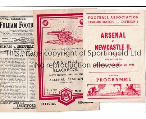 1950'S FOOTBALL PROGRAMMES Over 40 programmes including 4 X 48/9 Arsenal v Newcastle 48/9 pirate by Ross, Reading v Swindon, 