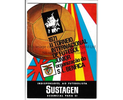 ARSENAL Scarce official 36-Page tournament programme for the International Youth Tournament in Portugal organised by SL Benfi