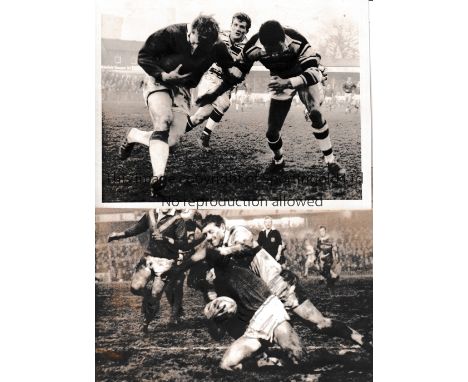 RUGBY LEAGUE PHOTOS Over 70 B/W photos of various size covering the career of Berwyn Jones who played for Wakefield Trinity, 