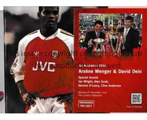 ARSENAL Menu for the Shareholders' Luncheon 18/7/2006, being the first event at the new Ashburton Grove Stadium, signed Paul 