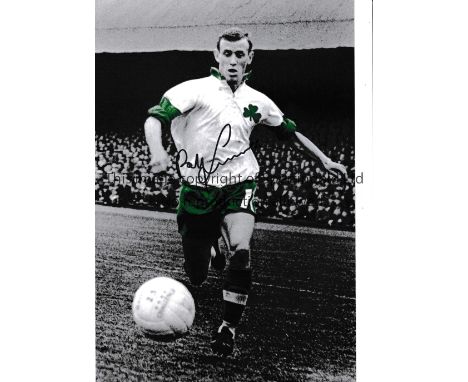 BOBBY LENNOX / AUTOGRAPHS Four 12 X 8 photos of Lennox during his time with Celtic in the 1960's and 1970's, including a supe