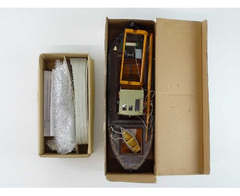 A 1:43 scale handbuilt Puffer ship model built to a good standard (length approx. 47cm) together with a similar unbuilt 1:76 