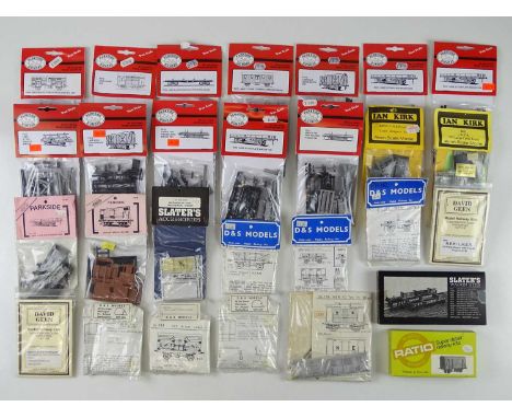 A group of unbuilt OO scale wagon kits by PARKSIDE DUNDAS, IAN KIRK and others, all in original packets - VG in G/VG packets 