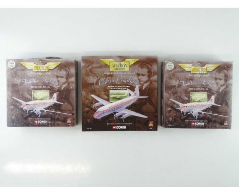 A group of CORGI Aviation Archive 1:144 scale aircraft from the Frontier and Classic Airliners series - VG in G/VG boxes (3)