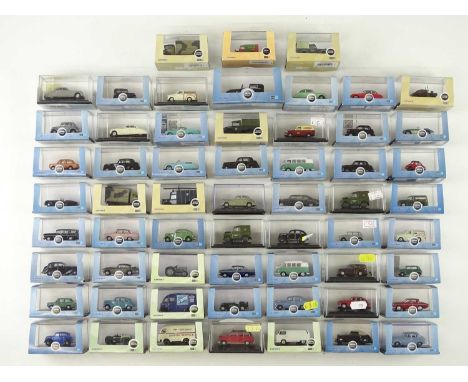 A large quantity of OO scale cars, vans etc. by OXFORD DIECAST - VG/E in G/VG boxes (59)