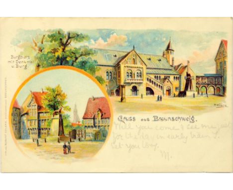 THREE ALBUMS OF POSTCARDS, C1905-27 mainly addressed to Robin Hoods Bay or Whitby including mainly coastal towns Whitby, Salt