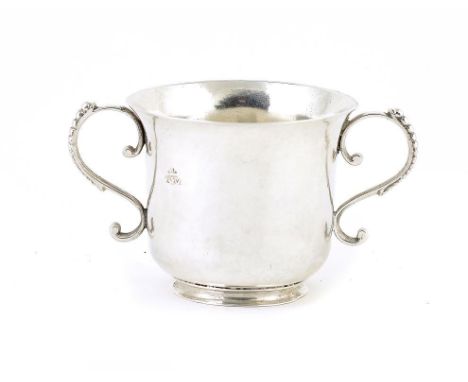 A CHANNEL ISLANDS SILVER CHRISTENING CUP, c1780  engraved underneath R*L*P*T*R, 6.5cm h, maker TM [Mayne, p130], marked on bo