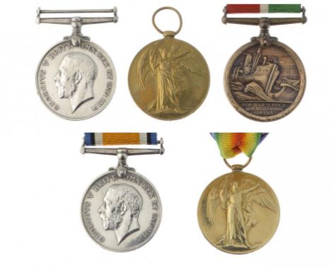 WORLD WAR ONE PAIR  British War Medal and Victory Medal, 46300 PTE R J VENNER, KRRC, British War Medal, 4-833 PTE P PARKINSON