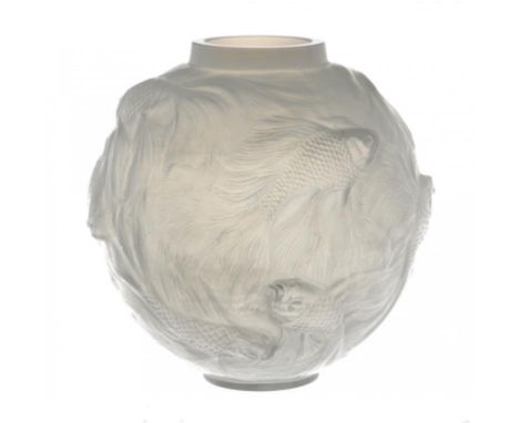 FORMOSE.  A LALIQUE OPALESCENT GLASS VASE, DESIGNED 1924  17.5cm h, engraved R. Lalique France No 934 ++In fine condition, no