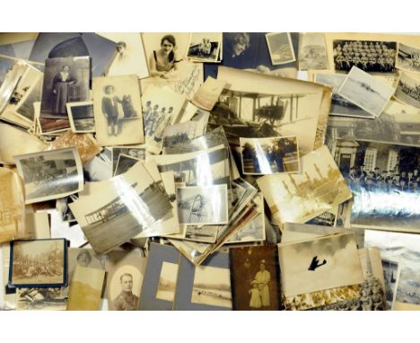 WORLD WARS ONE AND TWO.  MISCELLANEOUS PHOTOGRAPHS various formats including British army, air force and navy, India, Italy, 
