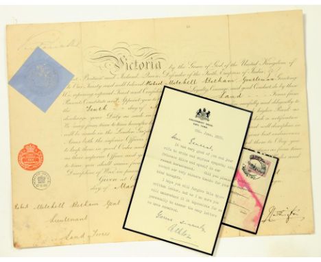 QUEEN VICTORIA.  [MILITARY COMMISSION] WARRANT OF APPOINTMENT UNDER THE ROYAL SIGN MANUAL APPOINTING ROBERT MITCHELL BETHAM L