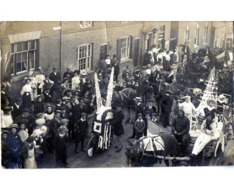 AN ALBUM OF POSTCARDS, C1903-05 real photographic including Upper Sapey Garden Fete, Lea House and Hatfield Post Office, othe