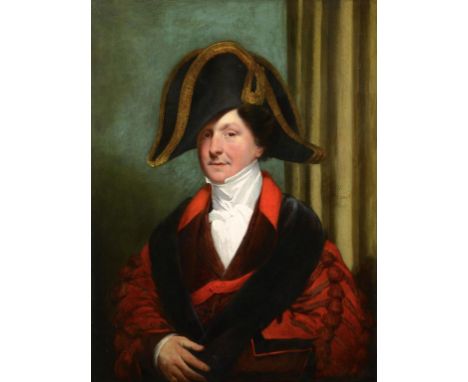 WILLIAM WOODGATE (1804-1861) PORTRAIT OF CITY OF LONDON TOASTMASTER AND MASTER OF CEREMONIES JAMES TOOLE bust length,  signed