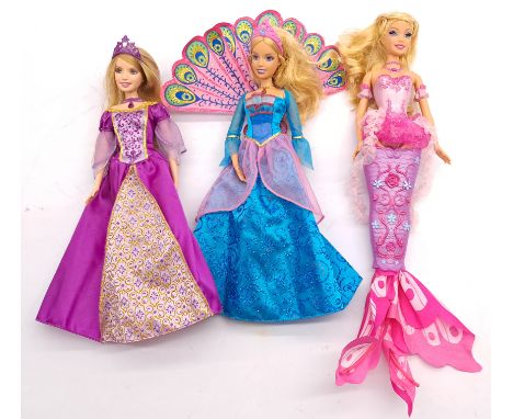 Mattel Barbie Trio Including: (1) Rosella Barbie From The Island Princess, (2) Luciana From The Island Princess, (3) Elina, M
