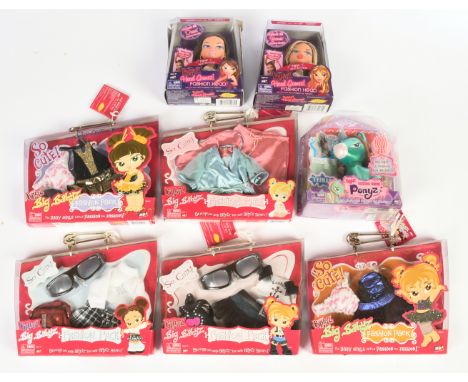 MGA Bratz vintage Head Gamez, Ponyz and Big Babyz Fashion Packs x eight: (1) &amp; (2) Head Gamez Dana (box is damaged) and Y