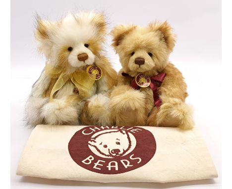 Charlie Bear Pair Including: (1) Daisy Teddy Bear, CB 183926, 2008-2012, LE 2100, Designed by Isabelle Lee, Blonde With Darke