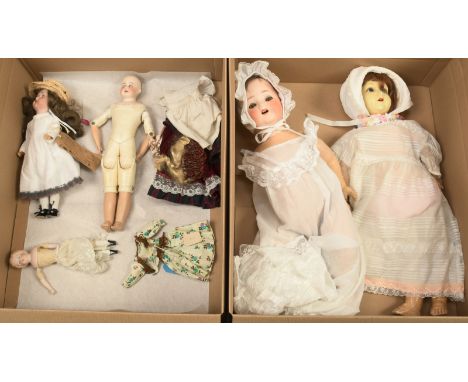 German bisque dolls and others, collection of antique and vintage x five, including: Armand Marseille bisque shoulder head do