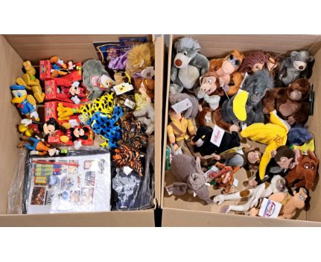 Quantity Of Disney Collectibles: Tarzan Plush/Beanies Various Characters Including Tarzan, George, Terk, Baloo, King Louie, B