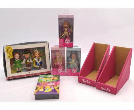 Mattel Barbie Kelly Dolls Group Including: 25th Anniversary Friends Of The World Europe Dolls Set H6903 (Box Is Squashed), Ma