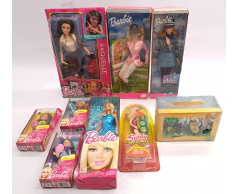 Mattel Barbie Group, Plus Other Including: (1) Raquelle Doll #Y7441, (2) Barbie Glitz Doll #X9589, (3) Barbie Chic #24658, (4