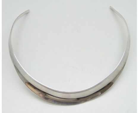A Swedish Alton silver torque choker necklace, Karl Erik Palmberg, 1973, 35g