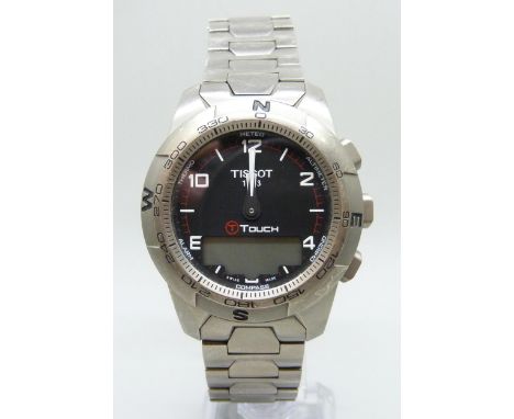 A Tissot T Touch titanium cased wristwatch, 44mm including crown