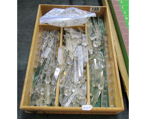 Collection of glass chandelier &amp; epergne droppers