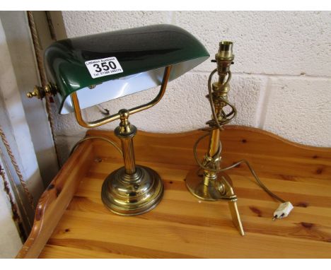 Desk lamp & brass table lamp