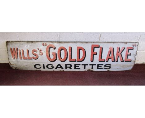 Large enamel sign - Wills's 'Gold Flake' Cigarettes