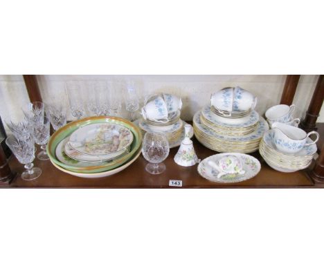 Shelf of china and glass