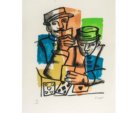 Fernand LÃ©ger (1881-1955) - Les Soldats lithograph printed in colours,  1952, numbered 99/180, on wove paper, with full marg
