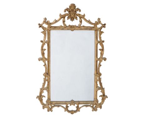 A giltwood fretwork mirror in the manner of Chippendale  A giltwood fretwork mirror in the manner of Chippendale  , late 19th