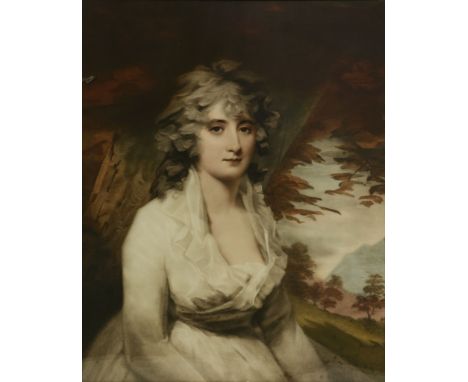 After Henry Raeburn - Portrait of Mrs H.W. Lauzun Colour offset lithograph 69 x 56 cm. (27 1/4 x 22 in.) 
