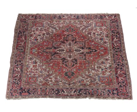 A Heriz carpet , approximately 228cm x 246cm  A Heriz carpet  , approximately 228cm x 246cm 