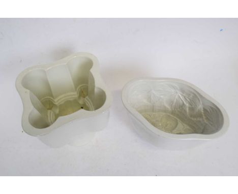 Two ceramic jelly moulds by Copeland