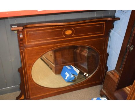 Georgian mahogany tray top commode with pull out base and side lopes, decorated with painted swags and decoration of musical 