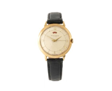 JAEGER-LECOULTRE 9CT GOLD AUTOMATIC 'BUMPER' GENT'S WRISTWATCH, circular dial with gilt quarter Arabic numerals and hour bato